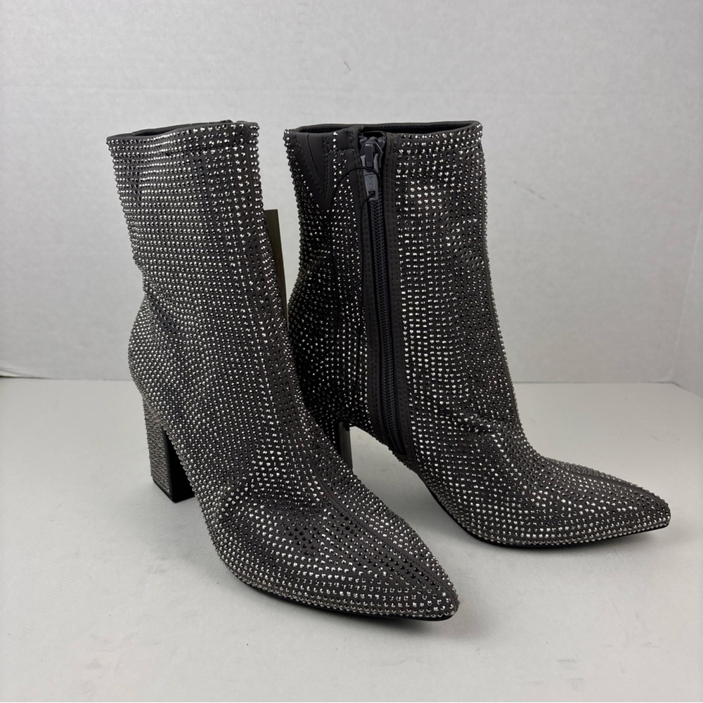 a new day Black Rhinestone Heeled Boots